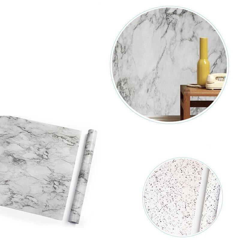 10M Marble Self-Adhesive PVC Wall Sticker Wallpaper Decor - Gravel-C