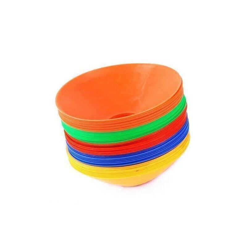 60 Pack Sports Training Discs Markers Cones Soccer Rugby Fitness Exercise
