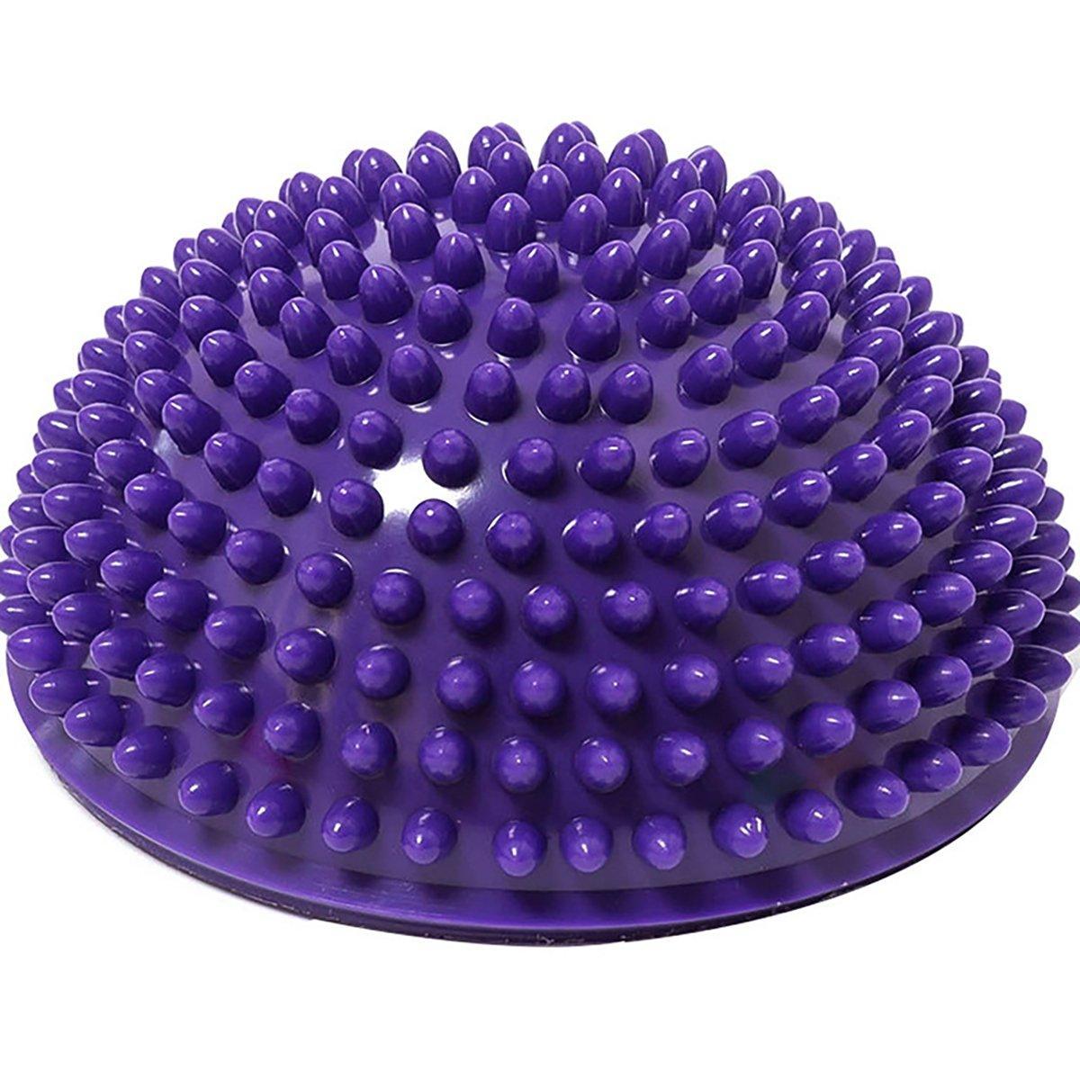 Spiky Massage Ball PVC Half Round Yoga Exercise Foot Hand Cushion - Yellow