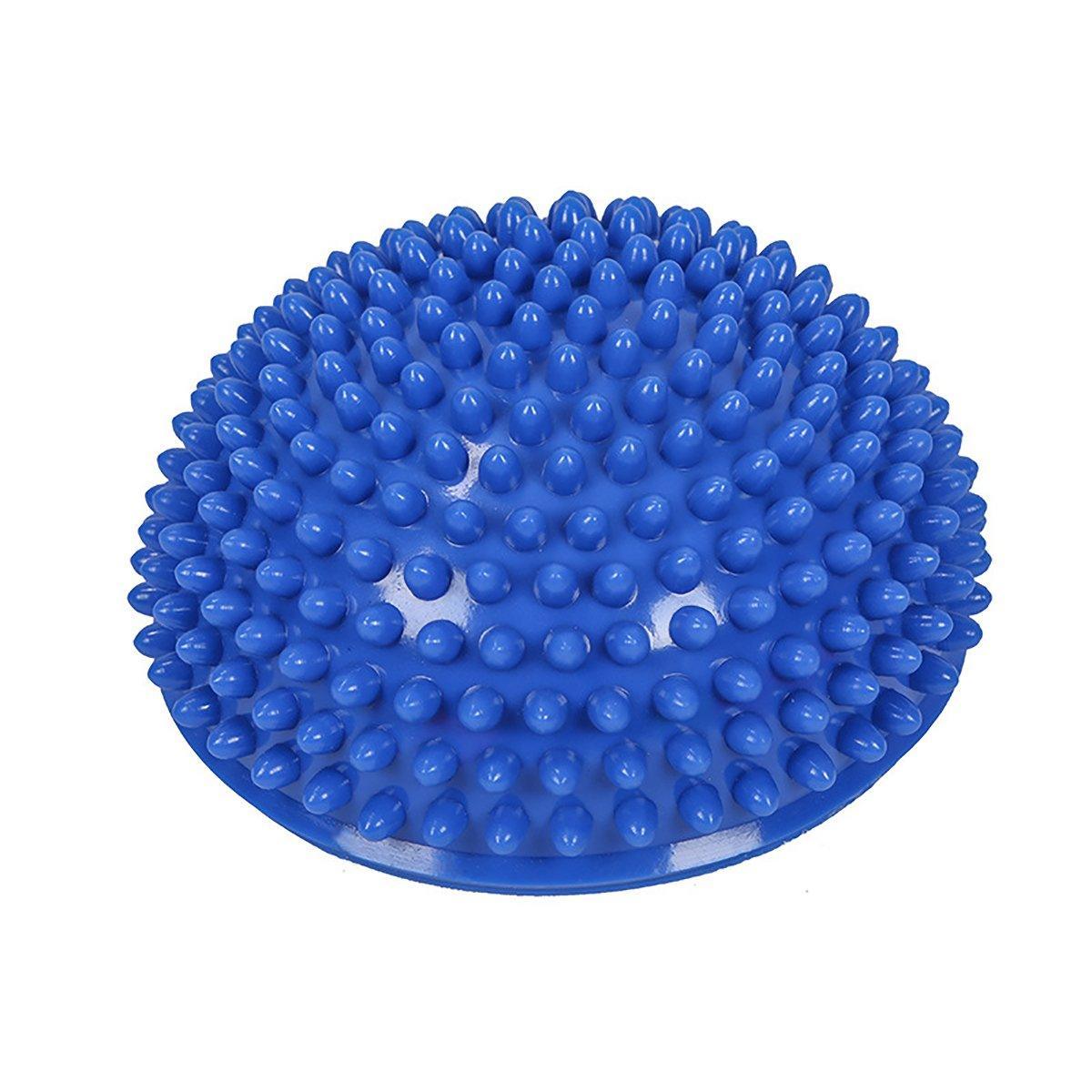 Spiky Massage Ball PVC Half Round Yoga Exercise Foot Hand Cushion - Yellow