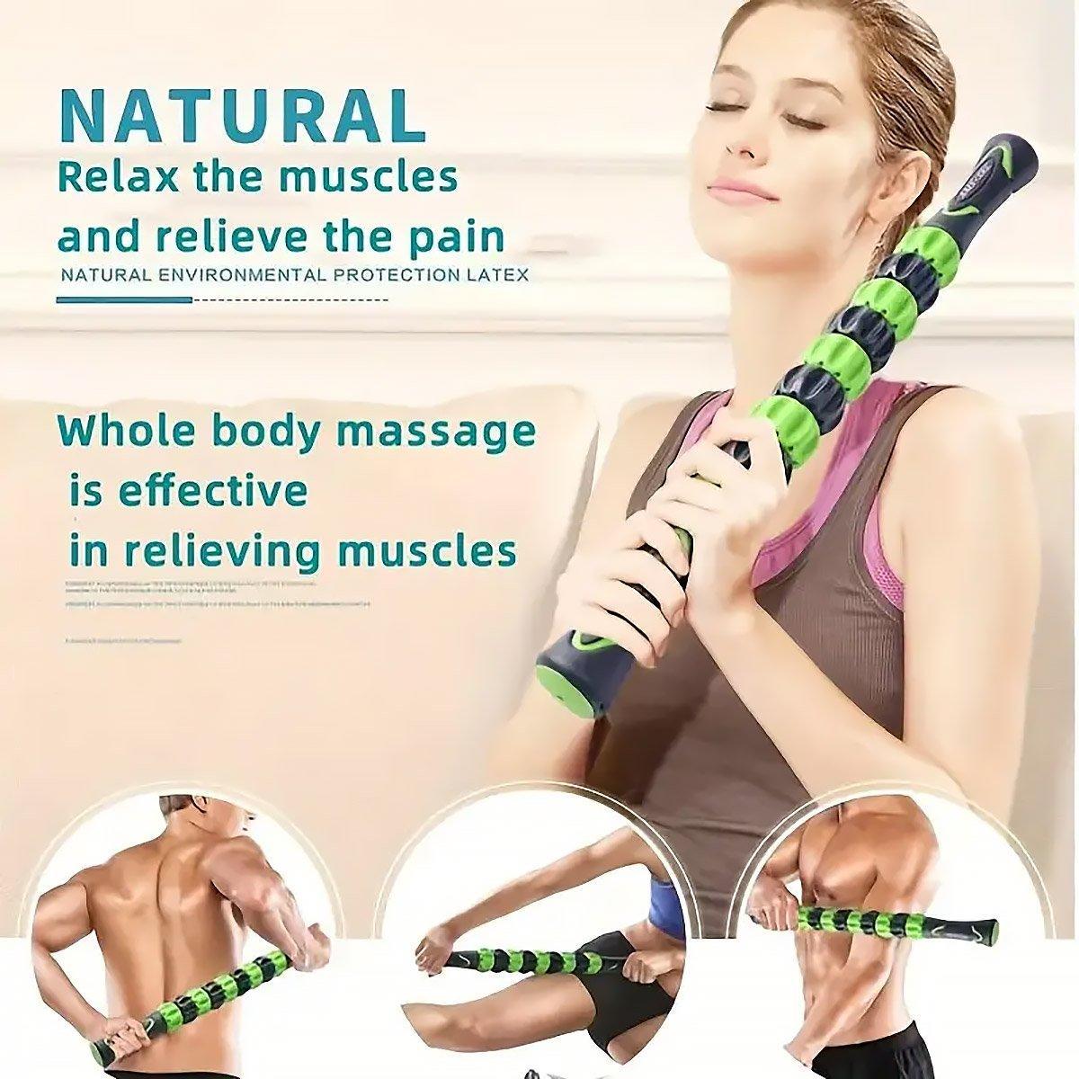 Muscle Massage Sticks Fitness Sport Fascia Rods High Strength Relaxation Roller - Blue