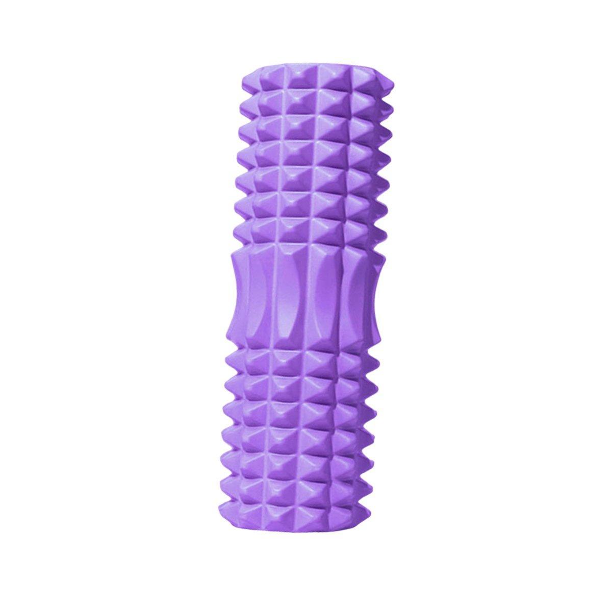 High Density EVA Foam Roller Yoga Massage Stick for Fitness - Wolf Tooth Style Pink-45cm