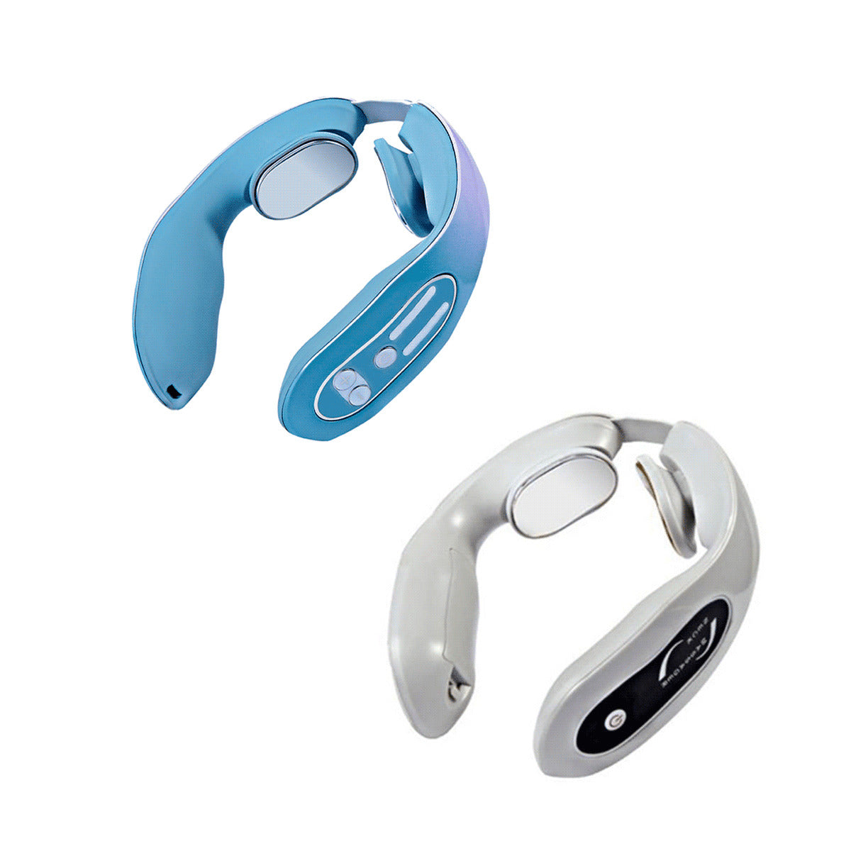 Portable Neck and Shoulder Massager with Heat and Pulse Function - Ordinary Gray