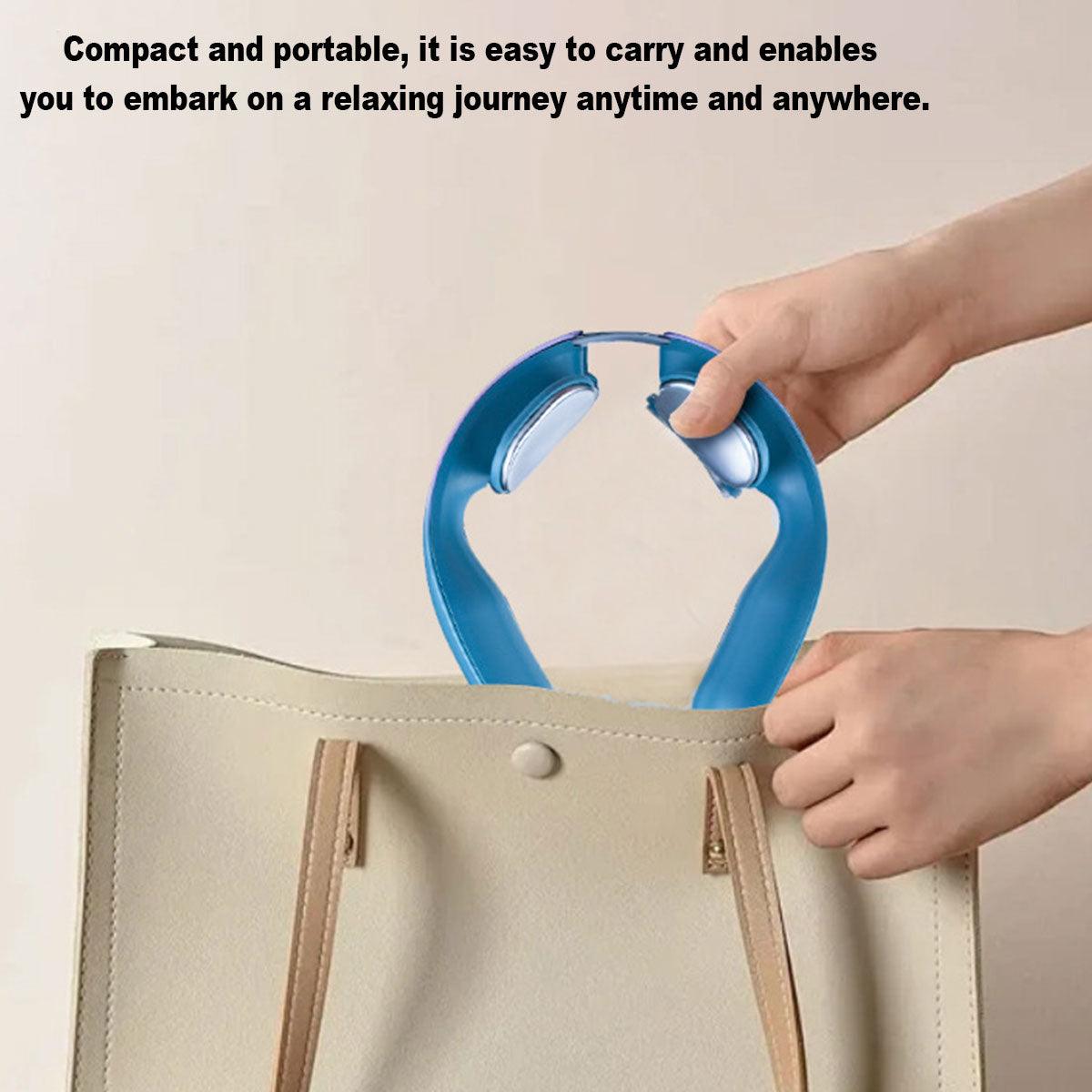 Portable Neck and Shoulder Massager with Heat and Pulse Function - Ordinary Gray