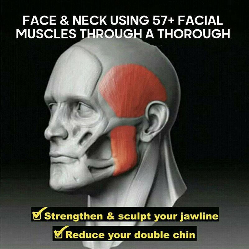 Anti-Age Toning Neck Facial Toner Jaw Exerciser Fitness Face Muscle Jawzrsize Au - Blue