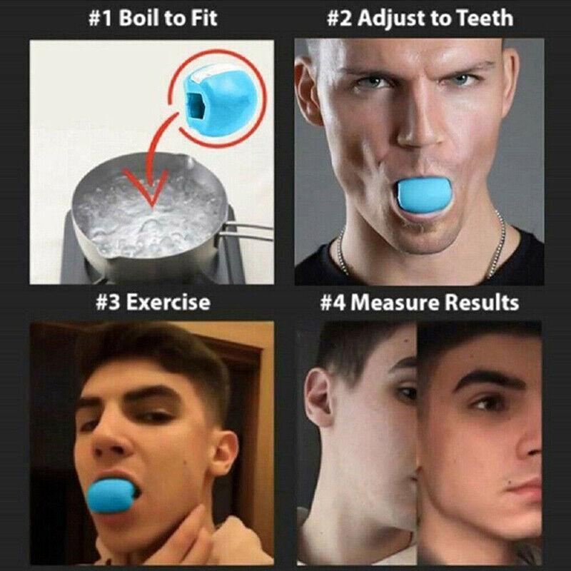 Anti-Age Toning Neck Facial Toner Jaw Exerciser Fitness Face Muscle Jawzrsize Au - Blue