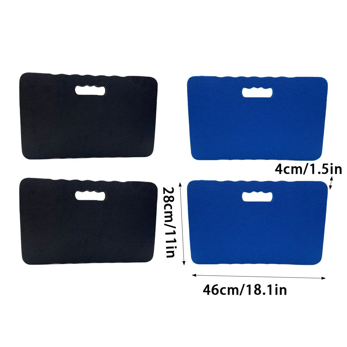 2Pcs Waterproof Anti-Slip Kneeling Cushion Home Garage Repair Knee Guard - Black