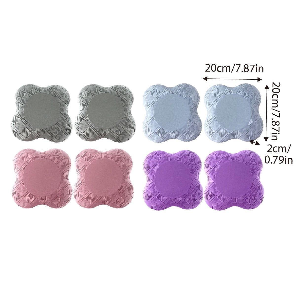 2pcs Thick Yoga Kneeling Mat Knee Cushion for Elbow Support Gym Workout Pad - Grey