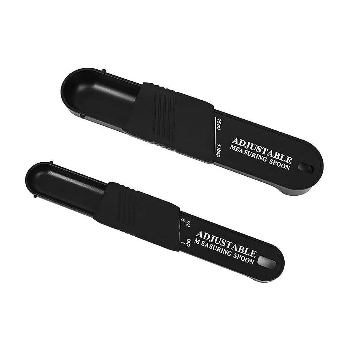 2PCS Adjustable ml Gram Plastic Measuring Spoon Scale Kitchen For Metering Spoon - White