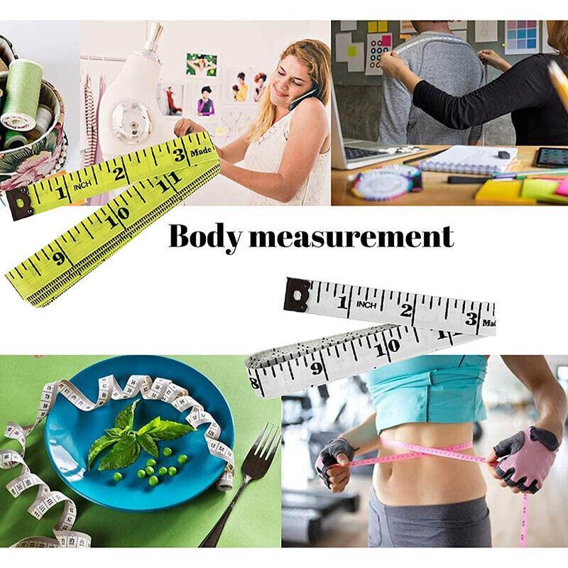 Retractable Tailor Tape Measure 150cm Soft Body Measuring Sewing Ruler - Pink