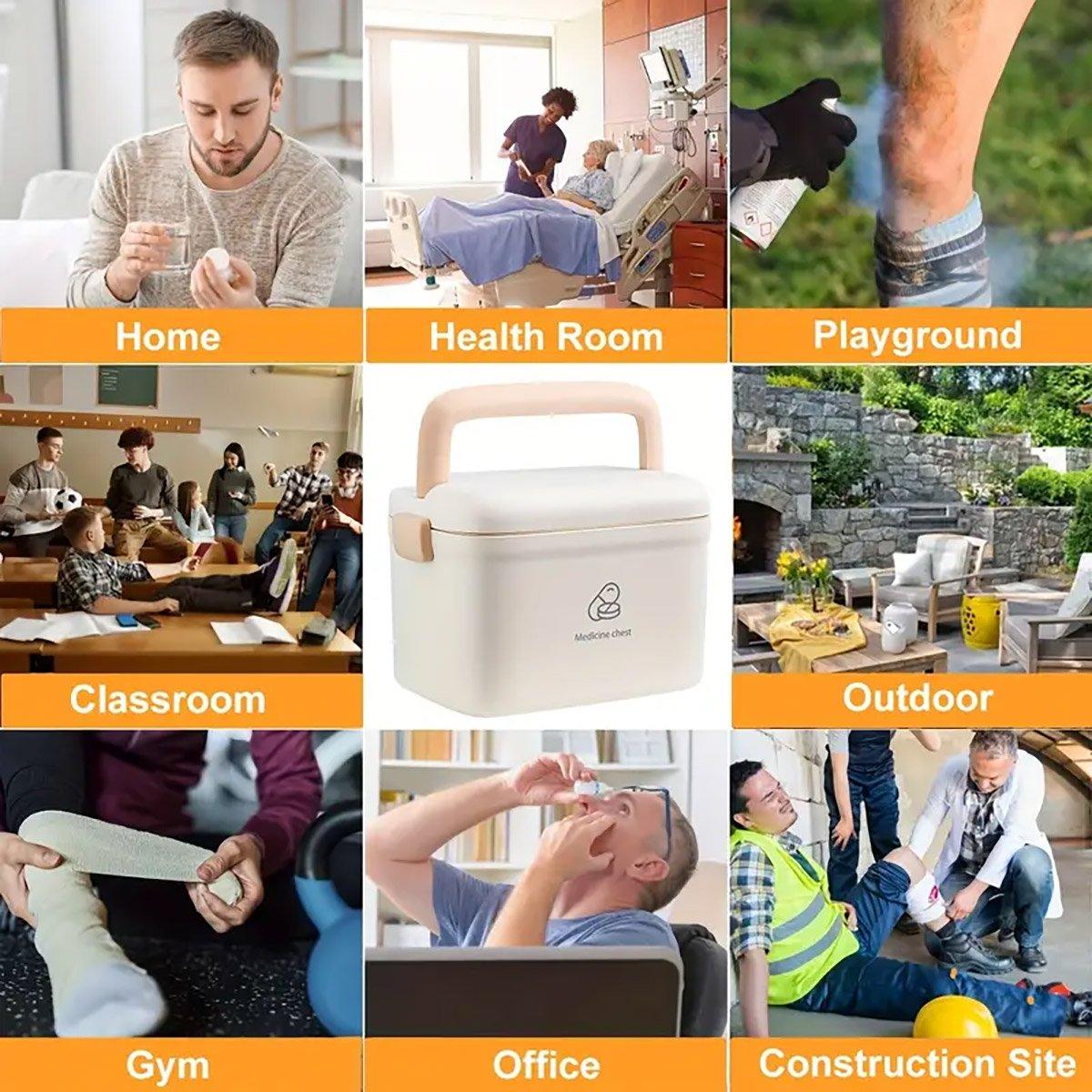 Medicine Cabinet Household Organizer Storage Emergency First Aid Kit Organizer