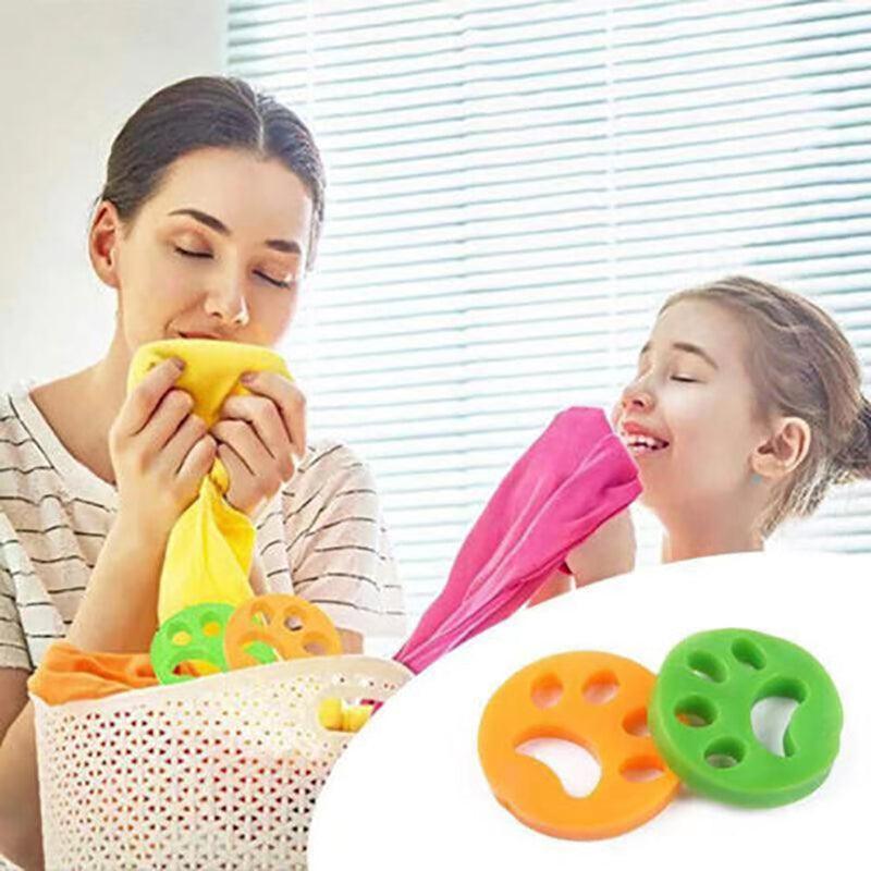 2/4PCS Pet Hair Remover Cat Fur Dog Hair Lint Catcher From Laundry Washing Machine - 2xFlower (Yellow+Green)