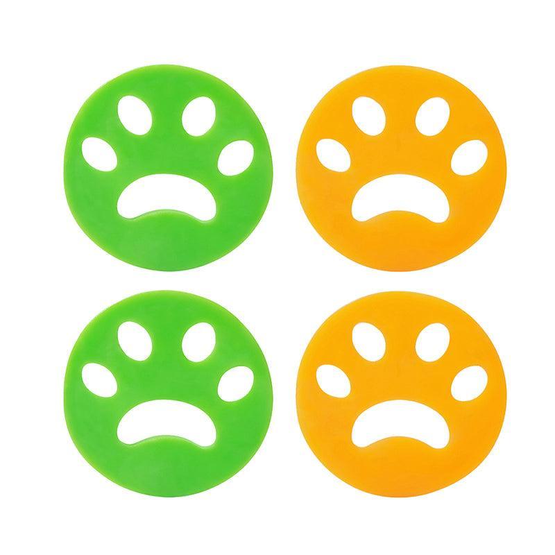 2/4PCS Pet Hair Remover Cat Fur Dog Hair Lint Catcher From Laundry Washing Machine - 2xFlower (Yellow+Green)