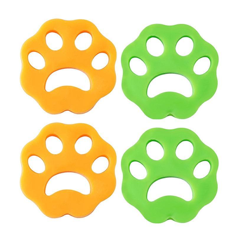 2/4PCS Pet Hair Remover Cat Fur Dog Hair Lint Catcher From Laundry Washing Machine - 2xFlower (Yellow+Green)