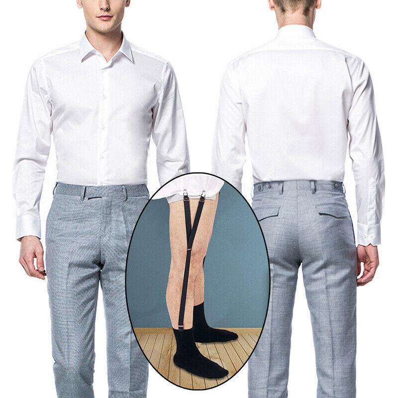 1 Pair Y-Style Shirt Stays Garters Uniform Suit Sock Hold for Men