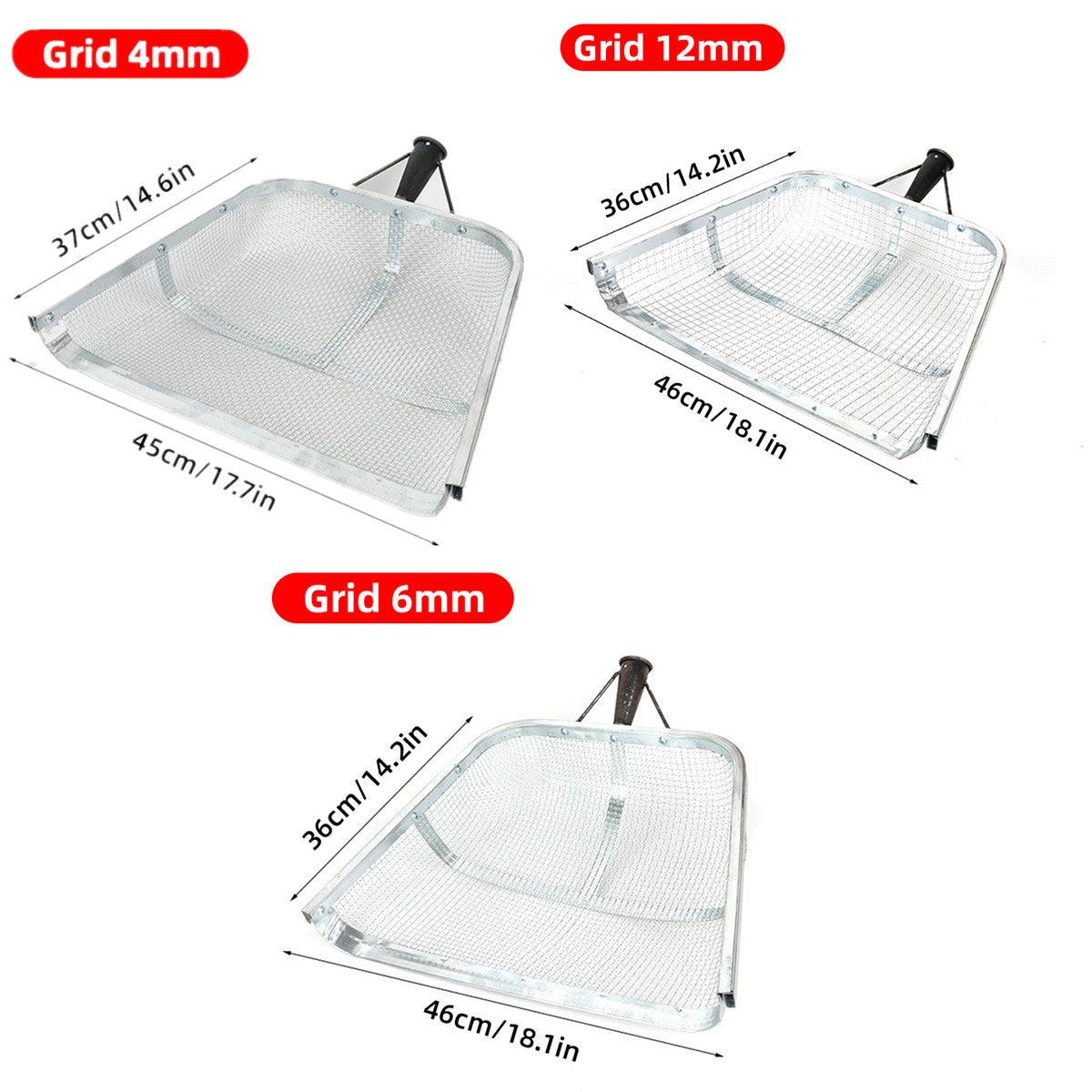 Stainless Steel Soil Sifter Drain Shovel Gardening Mesh Screen Filter Durable - 40MM