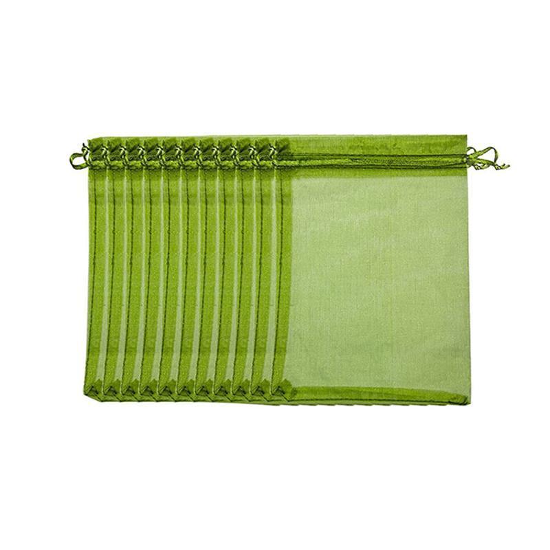 50/100PCS Garden Fruit Protection Net Bags Insect Proof Drawstring Mesh Organza - 50Pcs 20x30cm