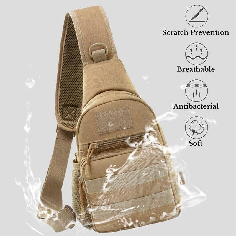 Man Shoulder Backpack Chest Bag Small Sling Cross Body Satchel Bag Outdoor - Camouflage
