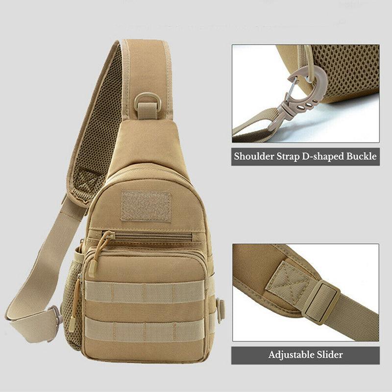 Man Shoulder Backpack Chest Bag Small Sling Cross Body Satchel Bag Outdoor - Camouflage