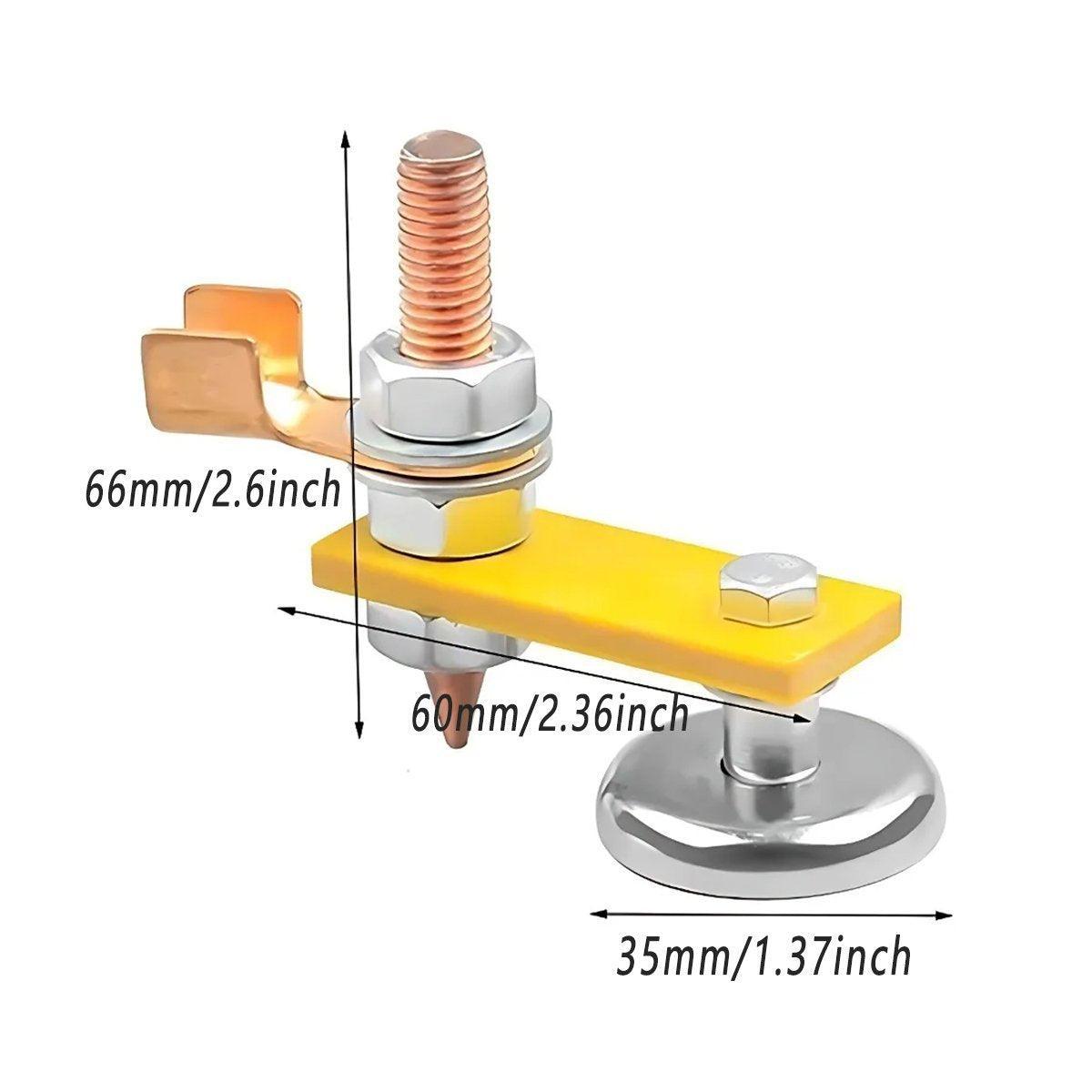 2pcs Magnetic Welding Ground Clamps Heavy Duty Metal Holder Magnet Support Tool - Double