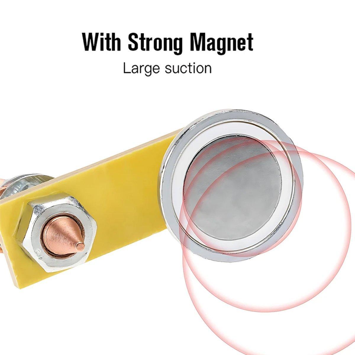 2pcs Magnetic Welding Ground Clamps Heavy Duty Metal Holder Magnet Support Tool - Single