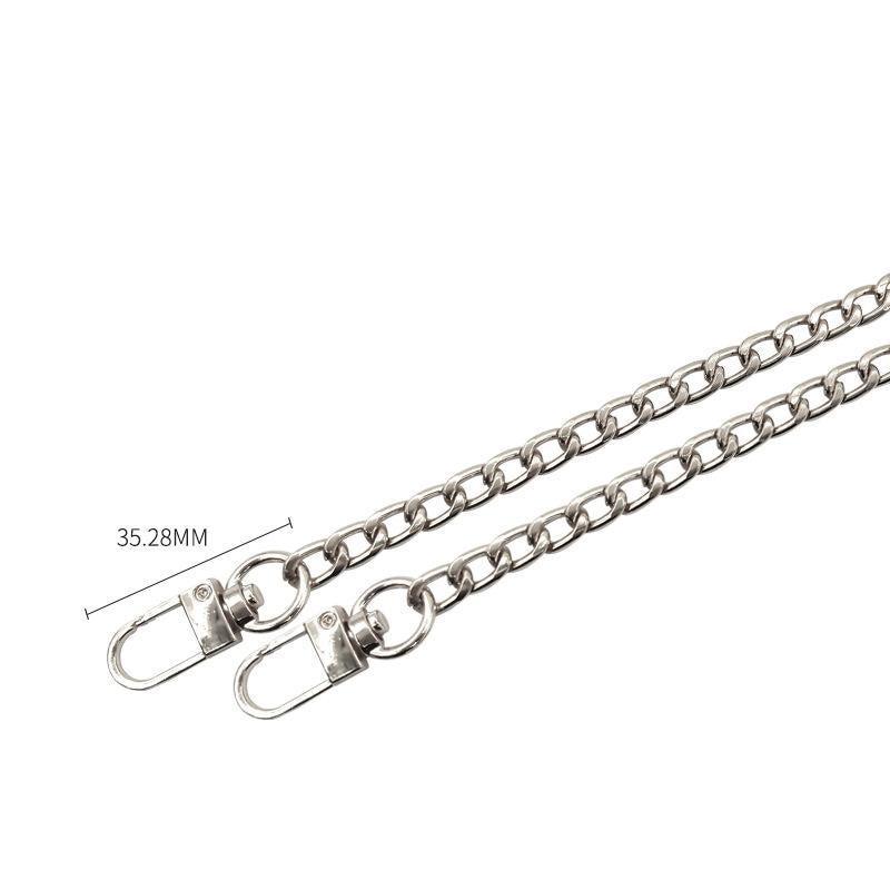 120cm Metal Handbag Shoulder Strap Bag Purse Chain Smooth Replacement Crossbody - Black