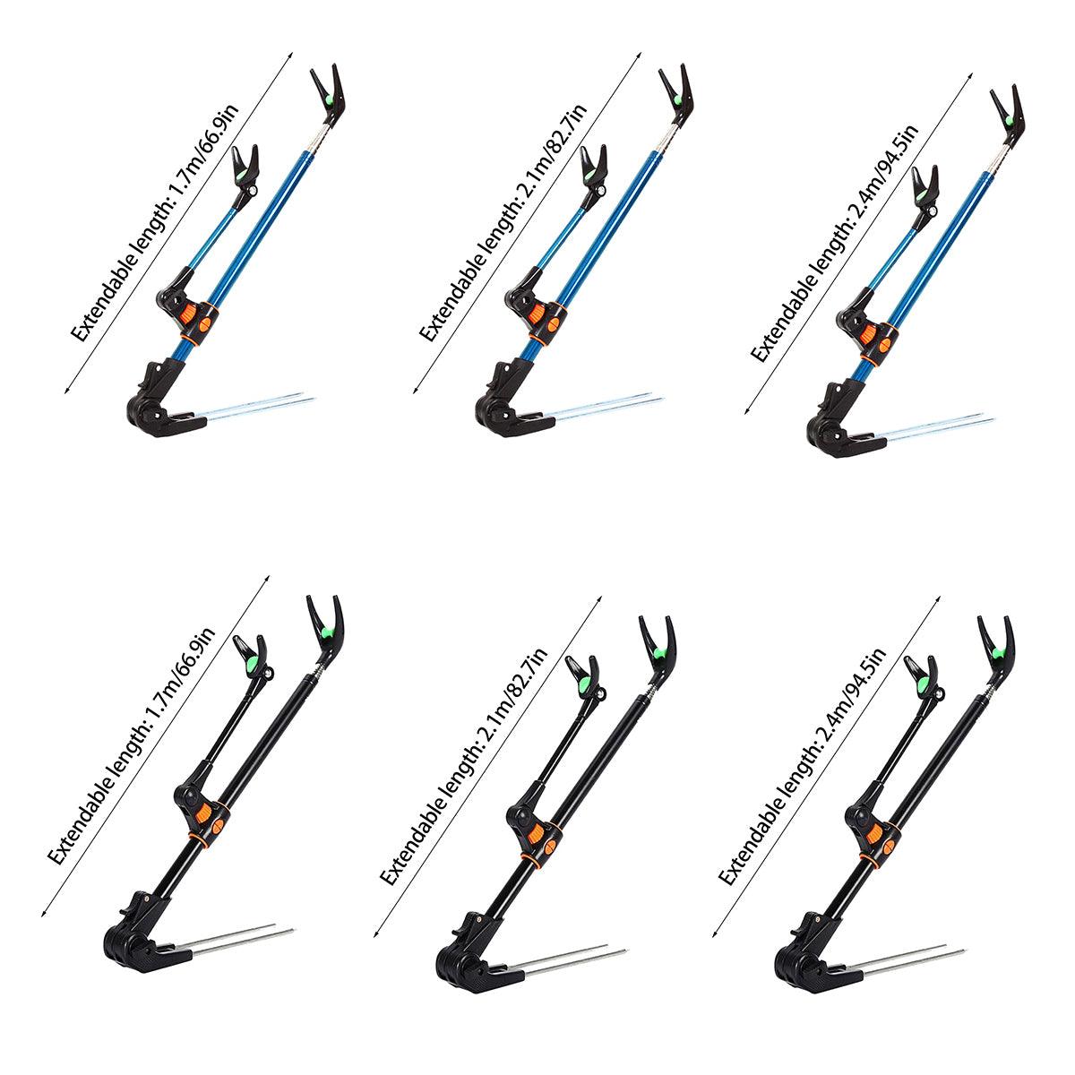 Bracket Fishing Rod Holder Multi Functional Rod Stand for Fishing and Outdoors - Black-240cm