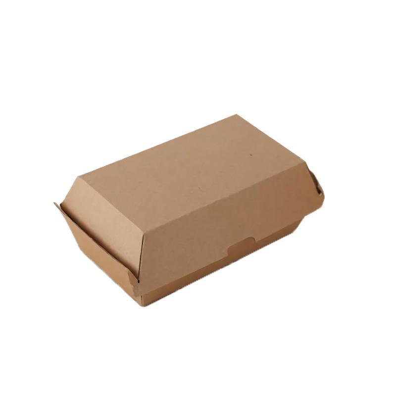 UP To 250PCS Cardboard Hot Dog Box - Brown Corrugated Kraft - Plain - CB6-200PCS