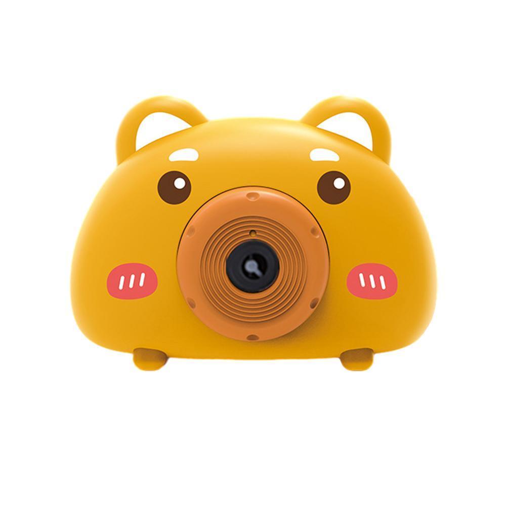 Acousto Optic Bubble Machine Camera Animal-Shaped With Light Music Toy Gift - Bear