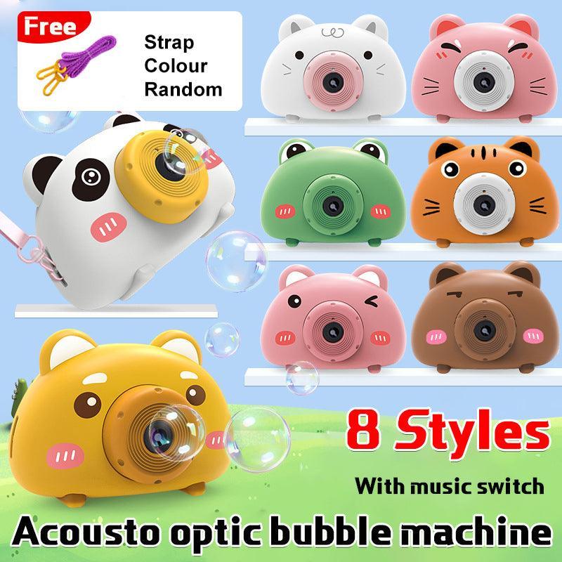 Acousto Optic Bubble Machine Camera Animal-Shaped With Light Music Toy Gift - Dog