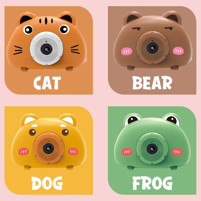 Acousto Optic Bubble Machine Camera Animal-Shaped With Light Music Toy Gift - Pig
