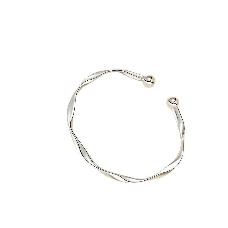 Bangle Bowknot Bells Bracelet Korean Opening Wrist Chain Women Silver Bracelet - Bow tie