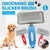 L Size Hair Shedding Grooming Trimmer Comb Brush Slicker Undercoat Rake Pet Dog Cat - Blue