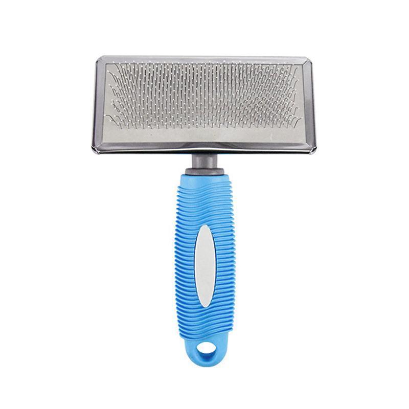 M Size Hair Shedding Grooming Trimmer Comb Brush Slicker Undercoat Rake for Dog Cat - Red
