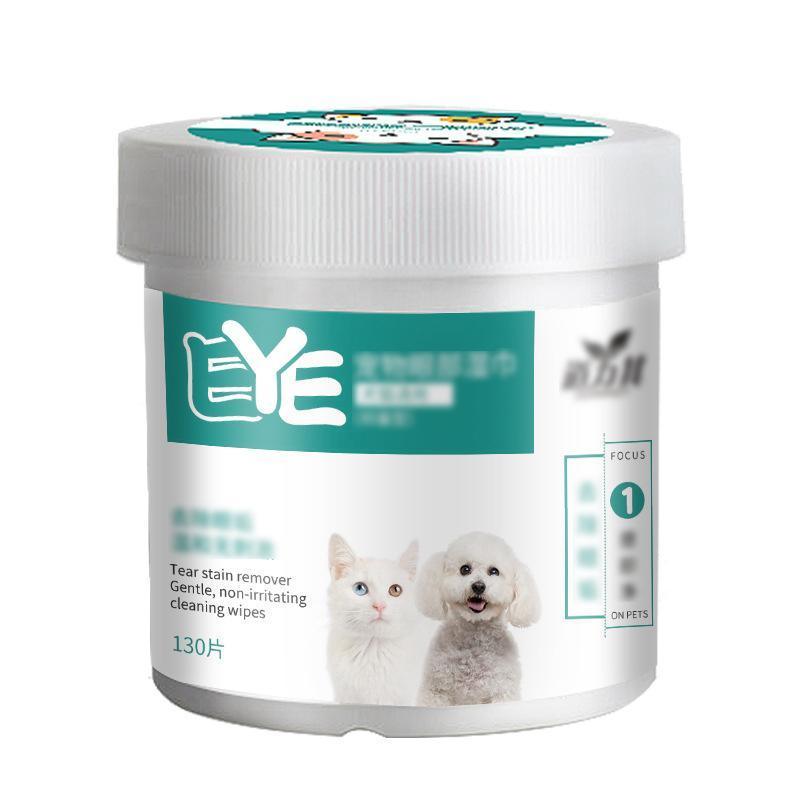130pcs Wipes Wet Pet Eye/Ear Dog Cat Tear Stain Remover Cleaning Paper Wipes - Ear Wipes