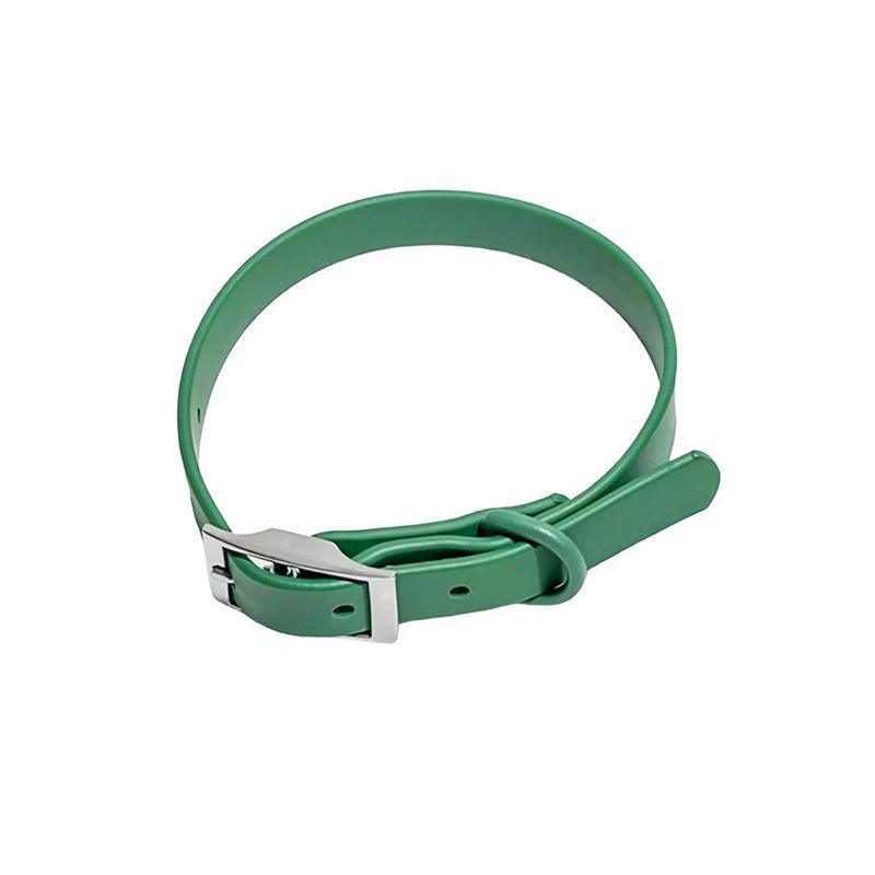 PVC Dog Collar Working Dog Kennels Waterproof Soft Adjustable for Pets M Size - Coffee