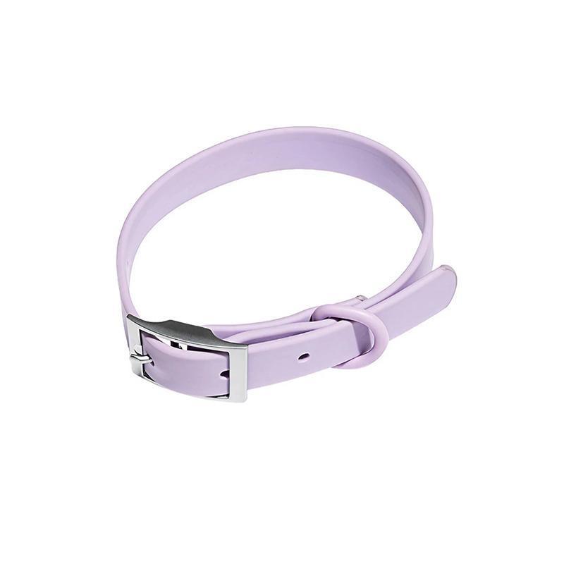 PVC Dog Collar Working Dog Kennels Waterproof Soft Adjustable for Pets M Size - Coffee