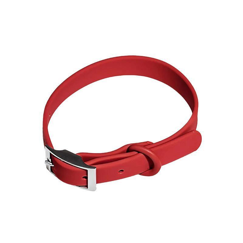 PVC Dog Collar Working Dog Kennels Waterproof Soft Adjustable for Pets L Size - Coffee