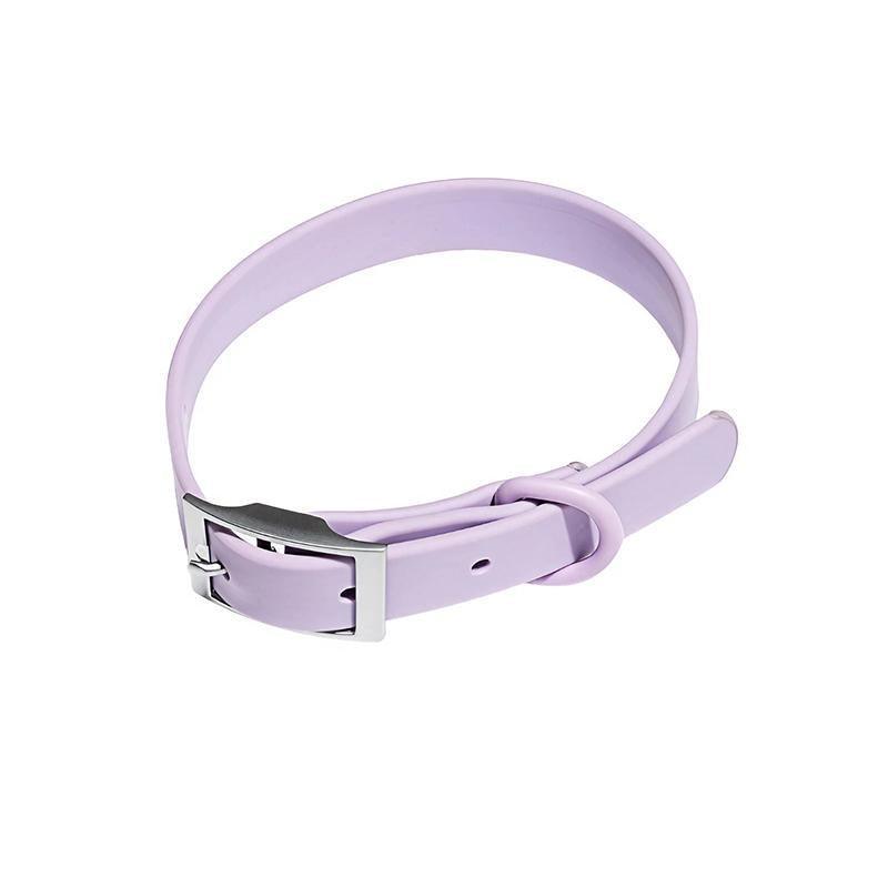 PVC Dog Collar Working Dog Kennels Waterproof Soft Adjustable for Pets L Size - Coffee