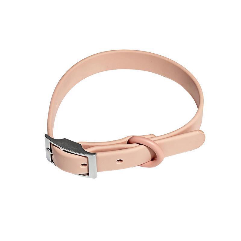 PVC Dog Collar Working Dog Kennels Waterproof Soft Adjustable for Pets L Size - Pink