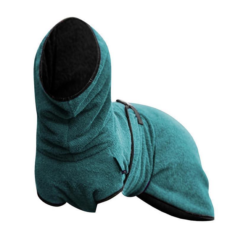 Dog Puppy Hoodies Jacket Solid Coat Pet Winter Soft Warm Clothes S-5XL Lake Blue - M