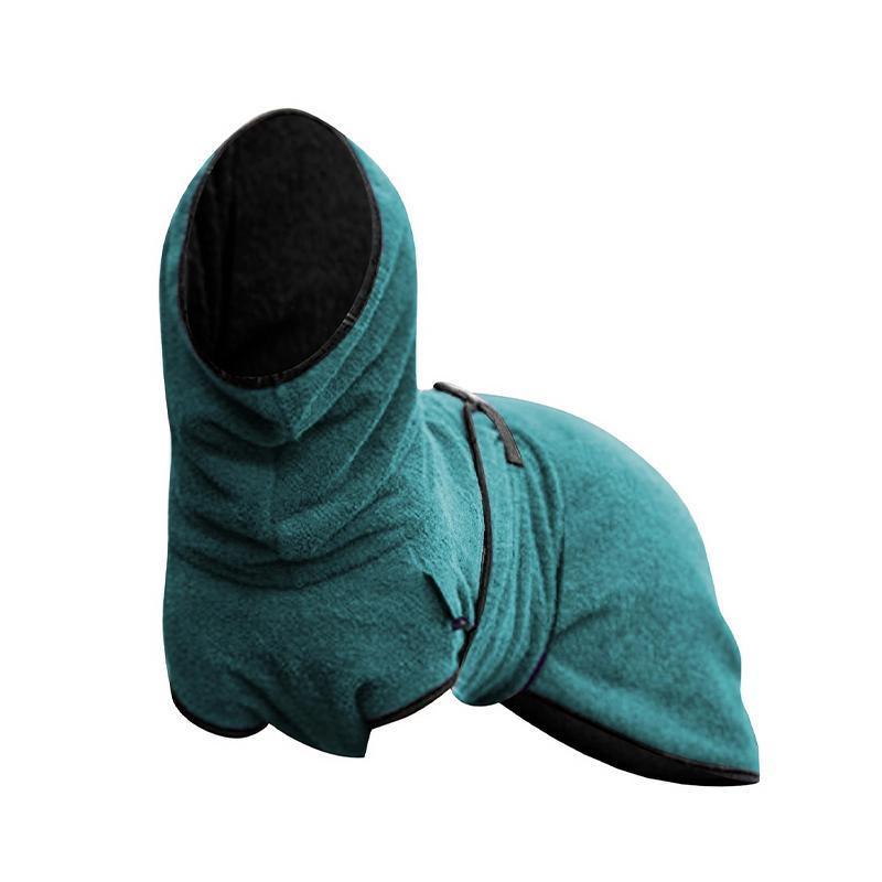Dog Puppy Hoodies Jacket Solid Coat Pet Winter Soft Warm Clothes S-5XL Lake Blue - 2XL