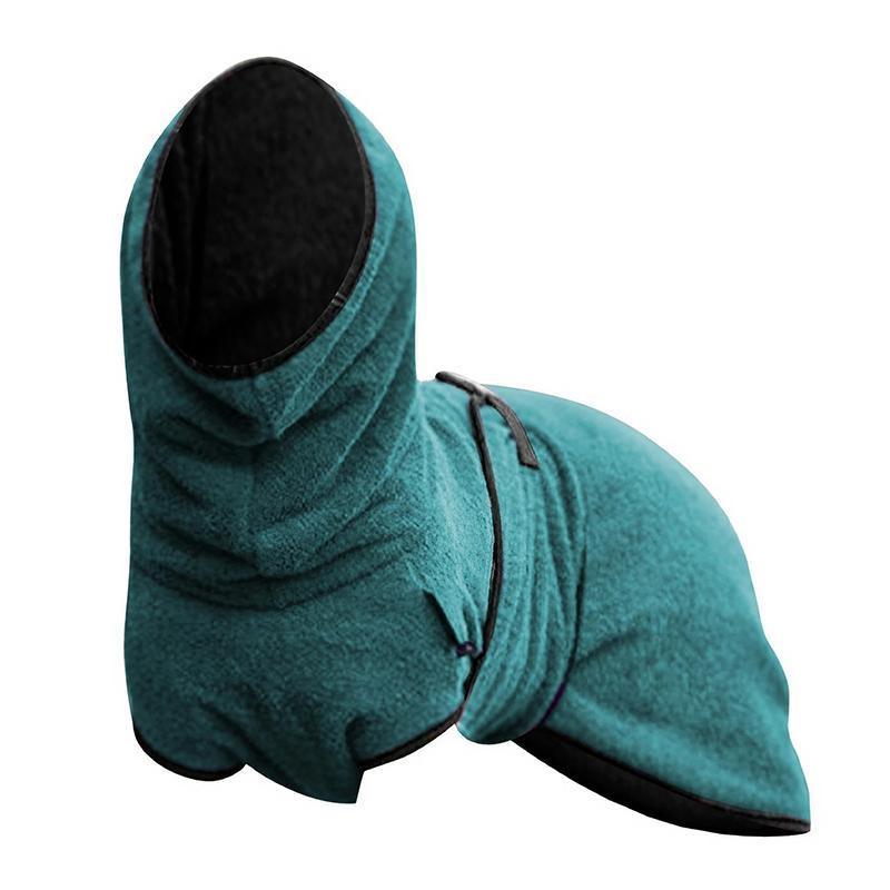 Dog Puppy Hoodies Jacket Solid Coat Pet Winter Soft Warm Clothes S-5XL Lake Blue - 2XL