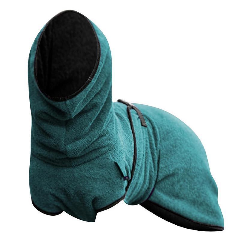 Dog Puppy Hoodies Jacket Solid Coat Pet Winter Soft Warm Clothes S-5XL Lake Blue - 2XL