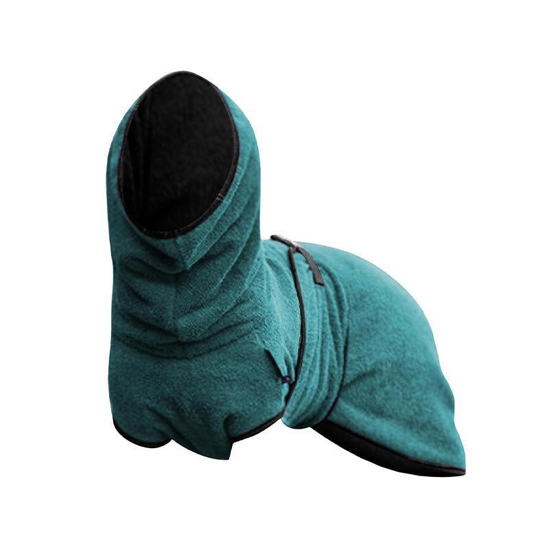 Dog Puppy Hoodies Jacket Solid Coat Pet Winter Soft Warm Clothes S-5XL Lake Blue - 4XL