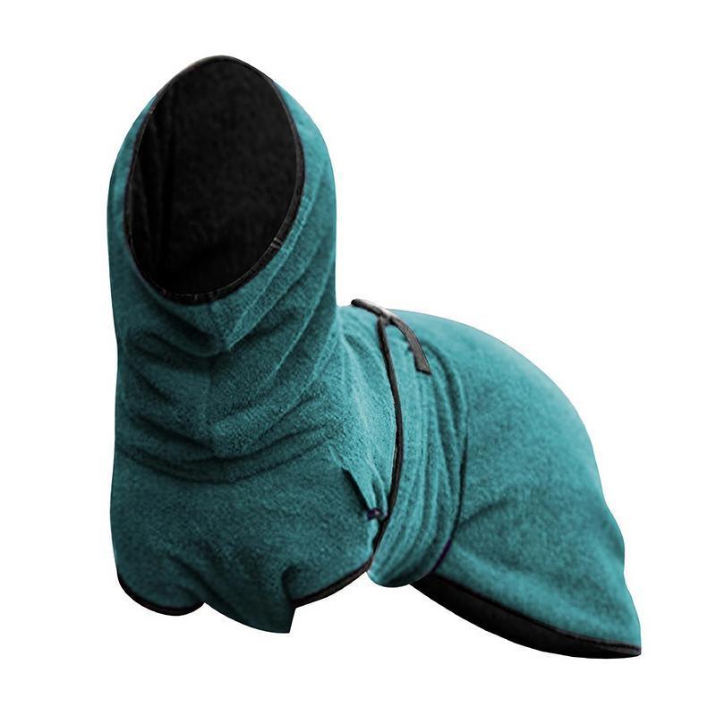 Dog Puppy Hoodies Jacket Solid Coat Pet Winter Soft Warm Clothes S-5XL Lake Blue - 4XL