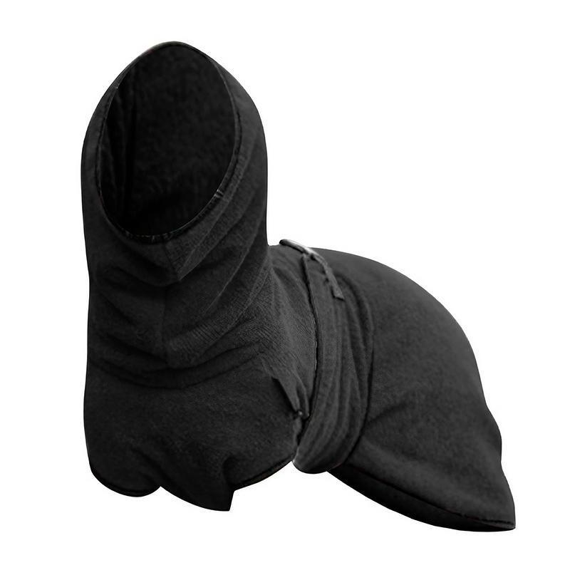 Dog Puppy Hoodies Jacket Solid Coat Pet Winter Soft Warm Clothes S-5XL Black - S