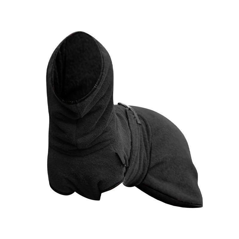 Dog Puppy Hoodies Jacket Solid Coat Pet Winter Soft Warm Clothes S-5XL Black - L