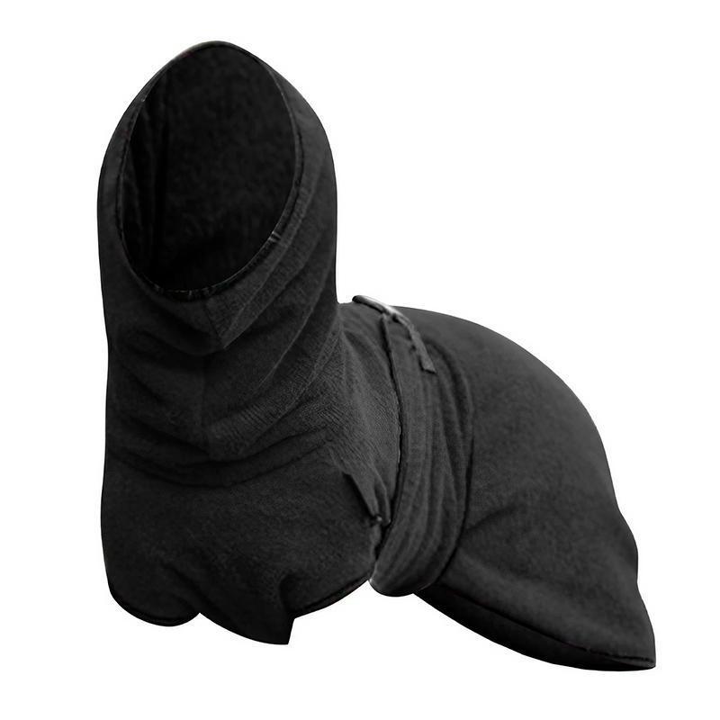 Dog Puppy Hoodies Jacket Solid Coat Pet Winter Soft Warm Clothes S-5XL Black - L