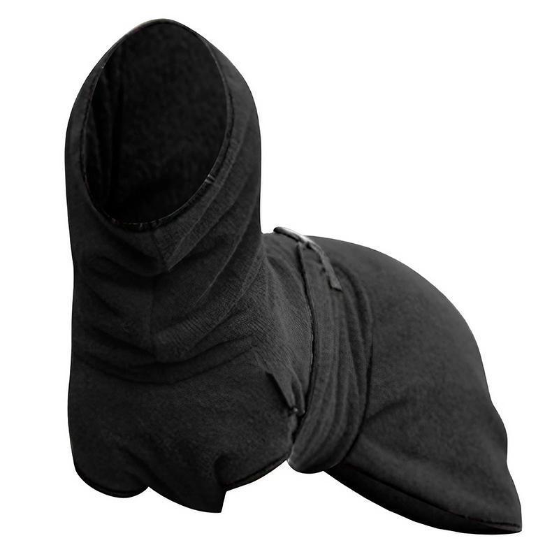 Dog Puppy Hoodies Jacket Solid Coat Pet Winter Soft Warm Clothes S-5XL Black - L